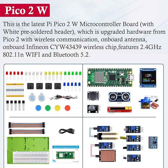 GeeekPi Ultimate Kit for Raspberry Pi Pico 2 W