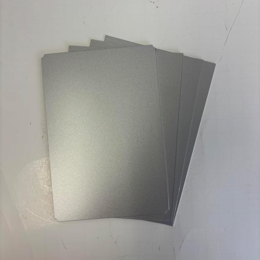 Blank Metal Plates for Laser Engraving - 4 Pack | Aluminum Sheets 0.020" Thick | CO2, Diode, Fiber Laser Compatible | Multiple Sizes & Colors (Silver (engraves black), 3x11.25 inch)