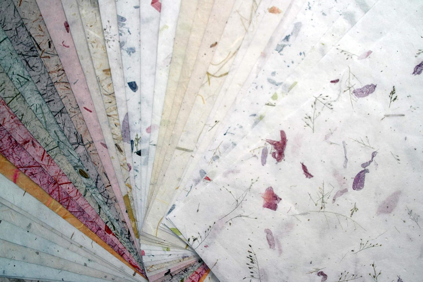 50 Sheets 8.5 x 11 Thin Mulberry Paper Sheets Handmade Art Tissue Washi Paper Design Craft Art Origami Suppliers Card Making (Tamarind Leaves,Onion,Banana Tree Fiber,Rice Straw etc.)
