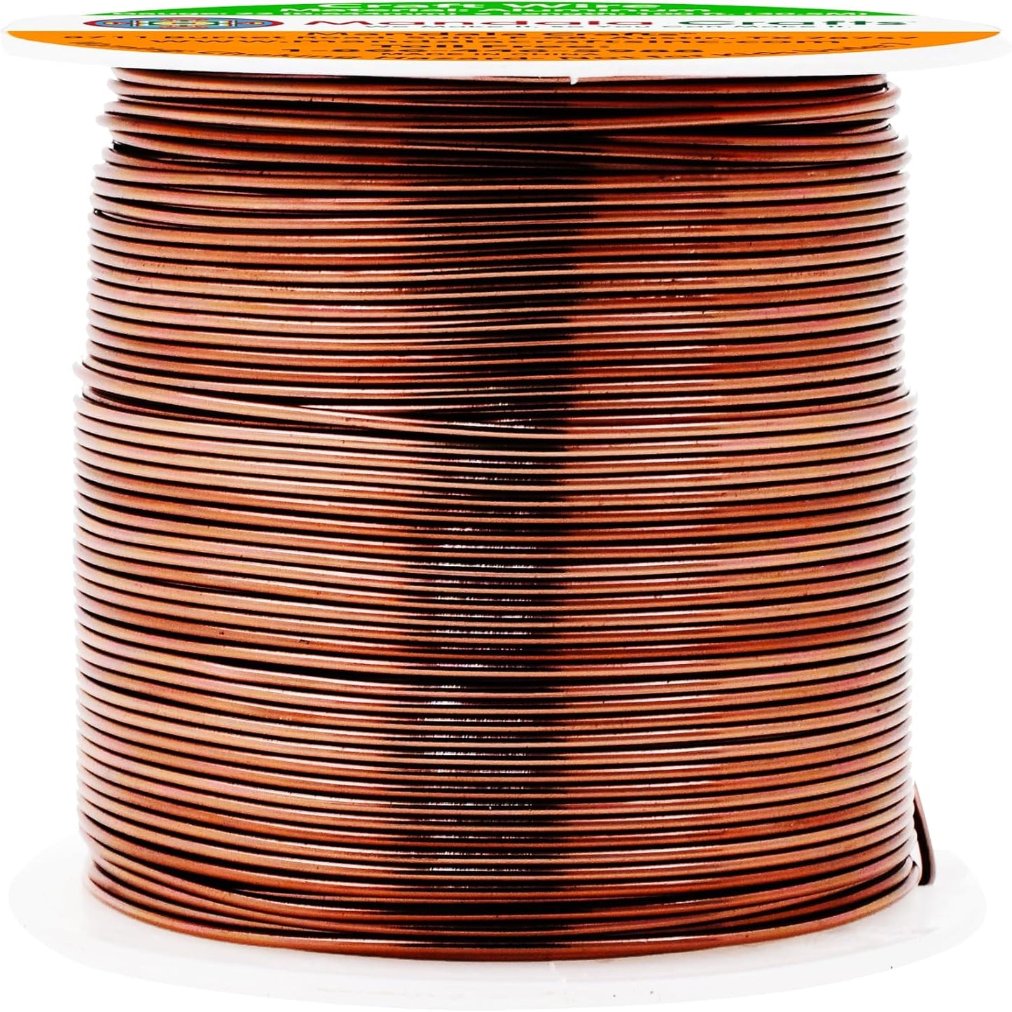 Mandala Crafts 22 Gauge Anodized Aluminum Craft Wire for Jewelry Making - 100 FT Colored Flexible Brown Wire - Bendable for Bonsai Armature Crafting Sculpting - Crafty Corner
