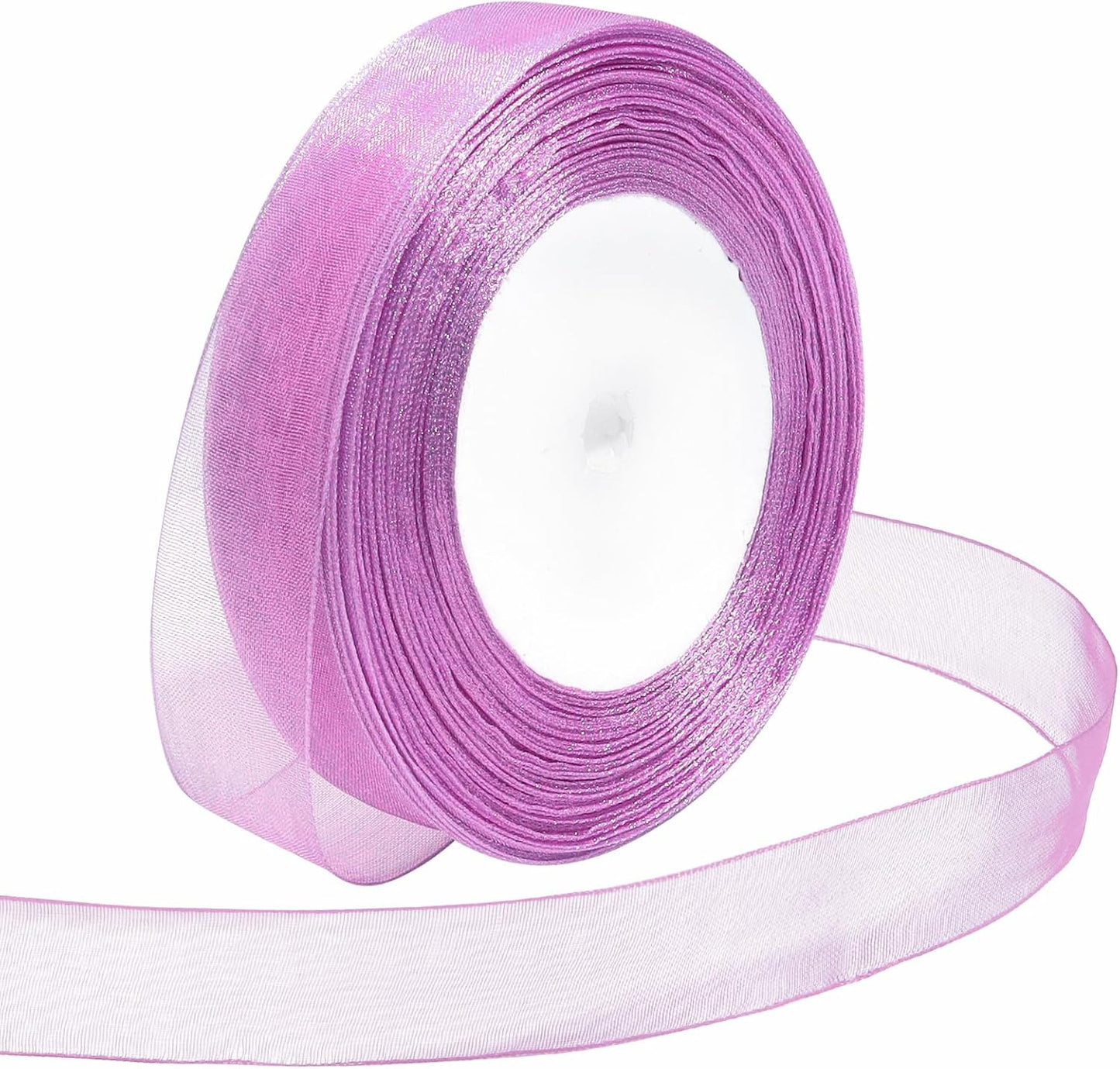 Ribbon for Gift Wrapping 3/4 inch Lavender Sheer Organza Ribbon for Flower Bouquet Tulle Thin Chiffon Ribbons for Wedding Invitations Christmas Halloween Presents Decorations Crafts 50 Yards - Crafty Corner