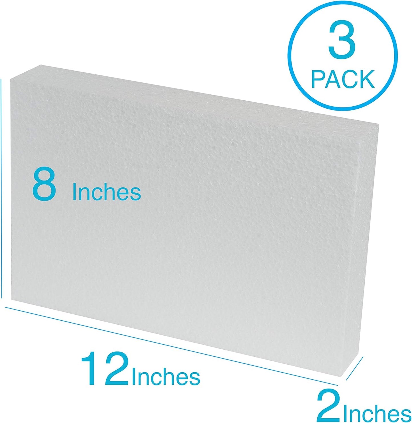 Silverlake 8x12x2 Craft Foam for Styrofoam Block Projects (3-Pack) - Crafty Corner