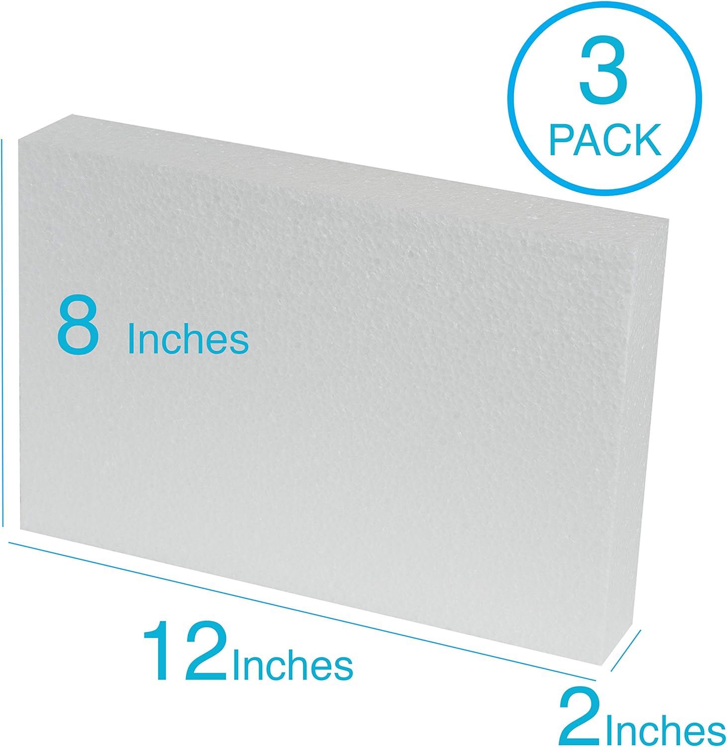 Silverlake 8x12x2 Craft Foam for Styrofoam Block Projects (3-Pack) - Crafty Corner