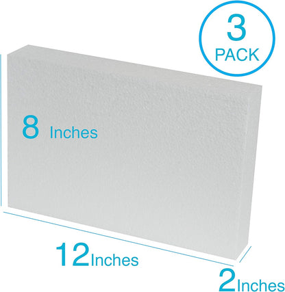 Silverlake 8x12x2 Craft Foam for Styrofoam Block Projects (3-Pack) - Crafty Corner