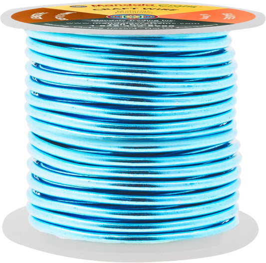Mandala Crafts 8 Gauge Anodized Aluminum Craft Wire for Jewelry Making - 32 FT Colored Flexible Vivid Sky Blue Wire - Bendable for Bonsai Armature Crafting Sculpting - Crafty Corner