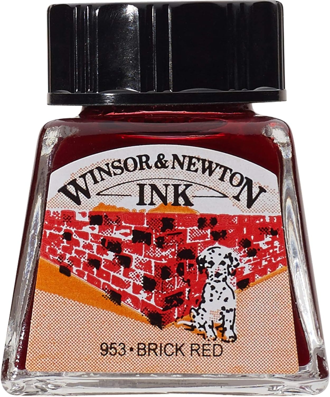 Winsor & Newton Drawing Ink, 14ml Bottle, Brick Red - Crafty Corner