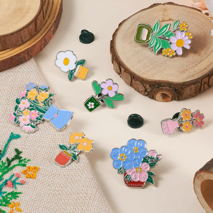 Mixed Enamel Pins for Backpacks, Beadthoven Cute Enamel Brooch Pins Set, Funny Backpack Pins, Aesthetic Lapel Badge Pins Bulk for DIY Clothes Accessories Holiday Gifts