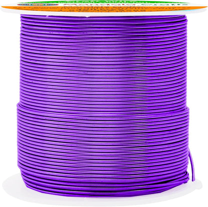 Mandala Crafts 22 Gauge Anodized Aluminum Craft Wire for Jewelry Making - 100 FT Colored Flexible Purple Wire - Bendable for Bonsai Armature Crafting Sculpting - Crafty Corner
