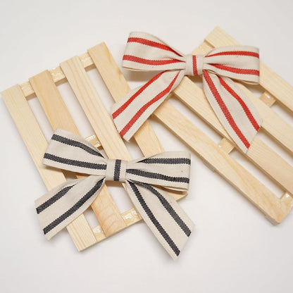 CT CRAFT LLC Ivory Cotton Black Stripes Ribbon 1" x 10 Yards for Home Décor Gift Present Wrapping DIY Crafts Birthday Wedding Bouquet Christmas - Crafty Corner