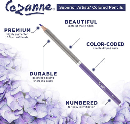Creative Mark Cezanne Premium Colored Pencils English Red 6 Pack - Highly-Pigmented Drawing Pencils - Coloring Pencils for Drawing, Blending, Coloring, and More