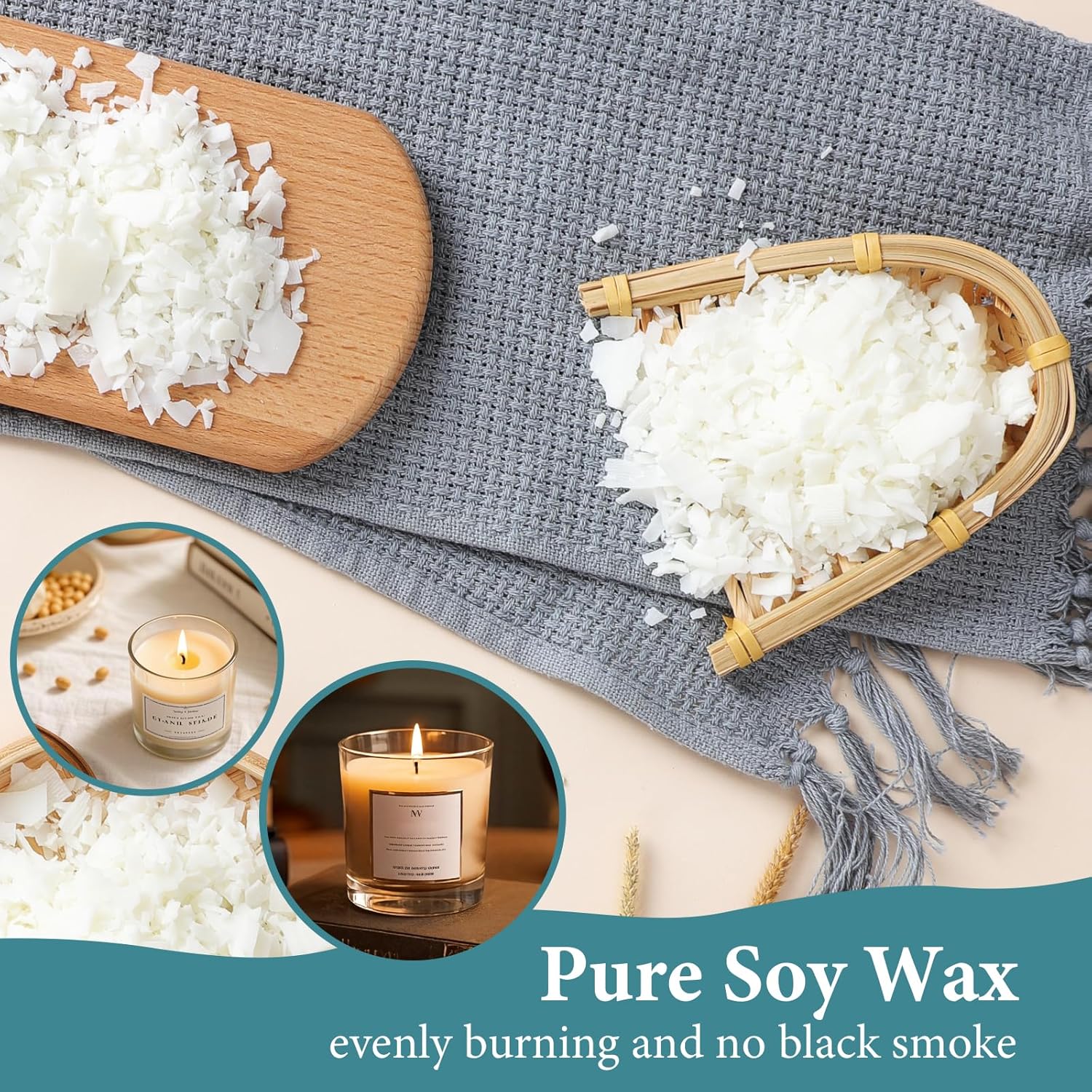 SAEUYVB Candle Making Kit,Soy Wax for Candle Making,DIYCandle Making Supplies,Including 5lbs Natural Soy Wax Flakes,Wax Melter,Thermometer,Wicks,Candle Kit for Adults,Beginnner - Crafty Corner