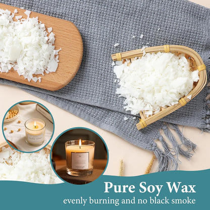 SAEUYVB Candle Making Kit,Soy Wax for Candle Making,DIYCandle Making Supplies,Including 5lbs Natural Soy Wax Flakes,Wax Melter,Thermometer,Wicks,Candle Kit for Adults,Beginnner - Crafty Corner