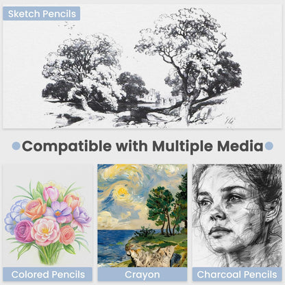 Classroom Must Haves, Sketch Pad for Kids Ages 8-12, 1 Pack-100 Sheets 9 by 12 Sketchbook for Kids, 68lb/100gsm Drawing Paper Pad, Spiral Sketch Books for Adults, Art Supplies for College Students. - Crafty Corner