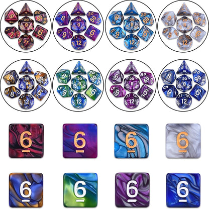 DND Dice Sets 30 x 7 (210pcs) Polyhedral RPG Dice for Dungeons and Dragons Tabletop Role Playing Adventure Games, with a Large Drawstring Bag