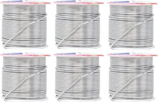 Mandala Crafts 16 Gauge Anodized Aluminum Craft Wire for Jewelry Making – 390 FT Colored Flexible Silver Combo Wire - Bendable for Bonsai Armature Crafting Sculpting - Crafty Corner