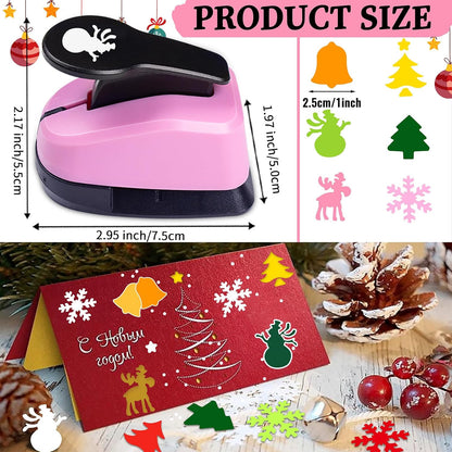 Paper Punch Shape Hole Puncher Craft Punches 1 inch Christmas Punches Scrapbooking Punch Snowflake Punch Deer Punches Bell Puncher for Paper Craft Cardstock Arts DIY Projects - Crafty Corner