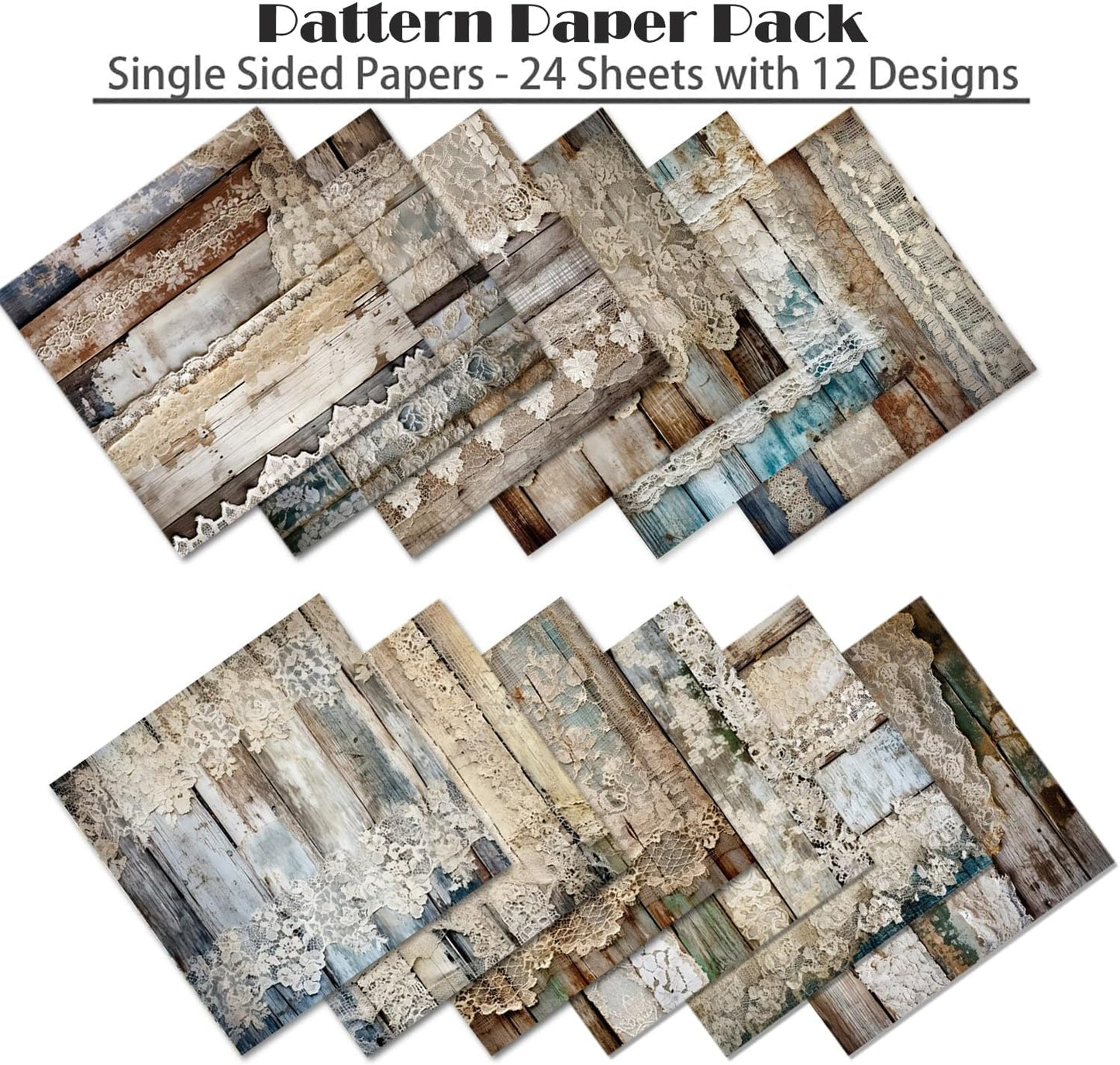 YASMEN Scrapbook Paper Pad 6"6" - 24Pcs Scrapbooking Supplies Kit, Single-Sided Patterned Cardstock Pads for Card Making, Designer Planner Journals, Background Borders, Greeting Cards, Junk Journal - Crafty Corner