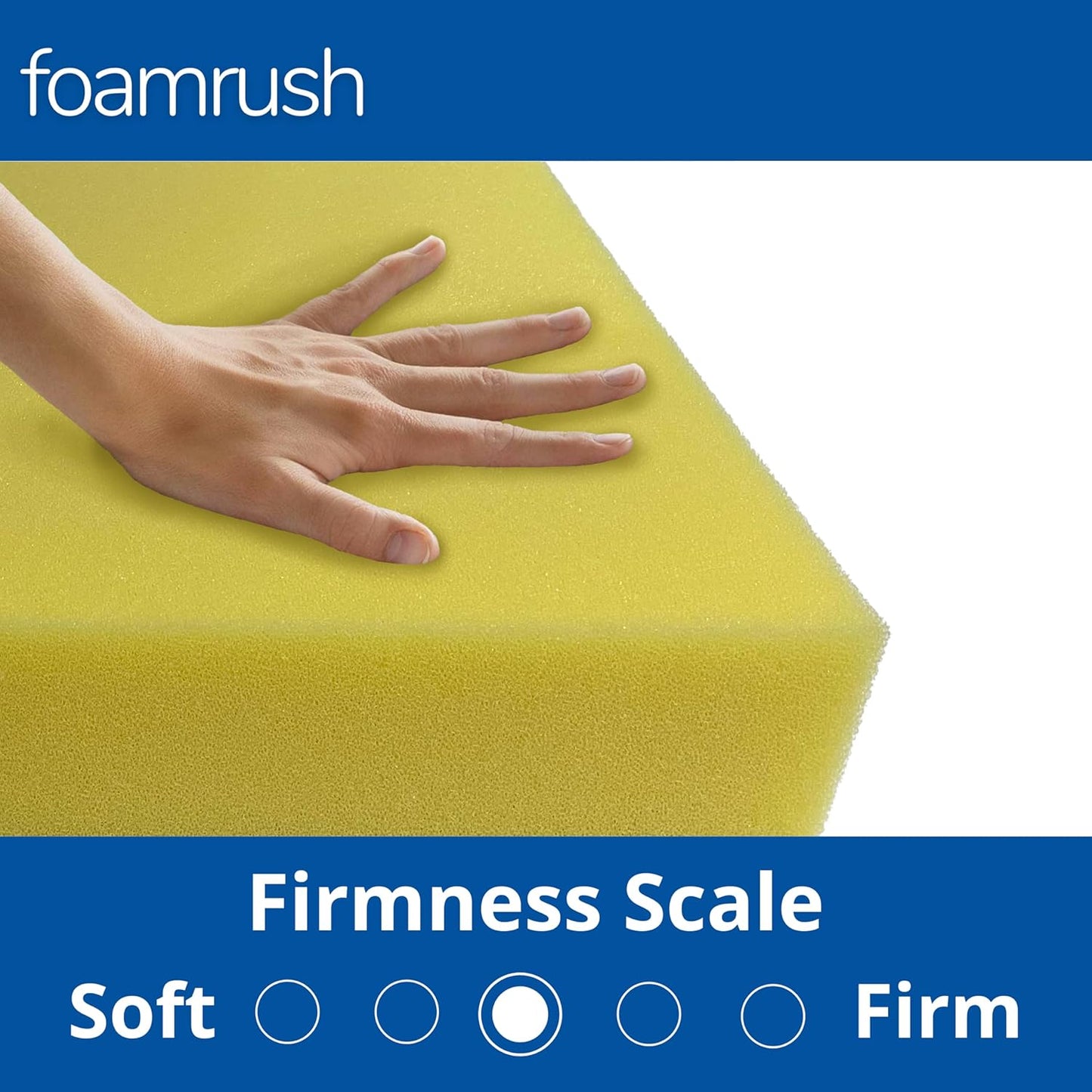 FoamRush 11" x 24" x 24" Water-Resistant Dry Fast Outdoor Upholstery Foam Sheet for Outdoor & Marine Furniture (Chair Cushion Foam for Patio Furniture, Boat Seat Cushion Replacement) - Crafty Corner