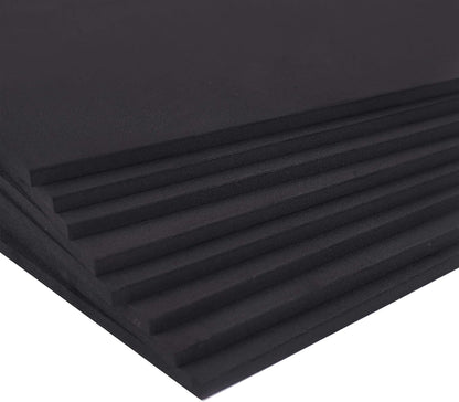 24 Ct Sheets Black EVA Cosplay Foam in 9” x 12’’ Sheets; High Density Thick Foam 85 kg/m³, 6mm (1/4”); Great for Costumes, Props, Armor, Masks, Arts and Crafts Projects - Crafty Corner