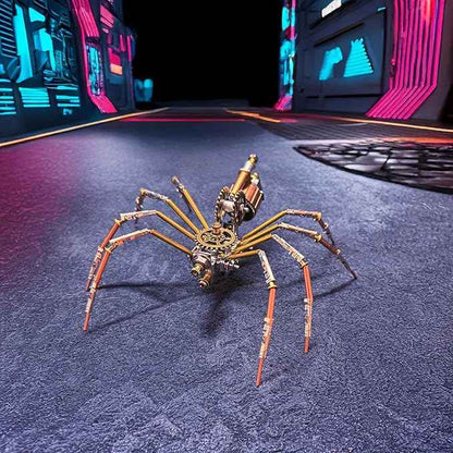 Mechanical Insect Bug Spider Sculpture, Metal Model Kits, Adult Hobby Kits for Men,Arts & Crafts,DIY Projects Metal Building Mens Birthday Gift, Fun (Mechanical Spider C)