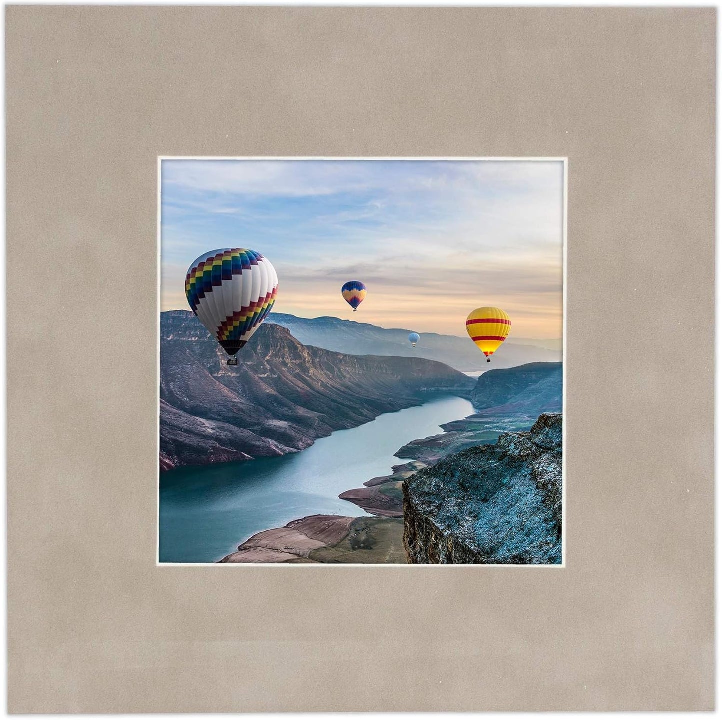 Pack of TEN 11x14 Mats Bevel Cut for 8.5x11 Photos - Acid Free Light Grey Suede Precut Matboards For Pictures, Photos, Framing - 4-ply Thickness