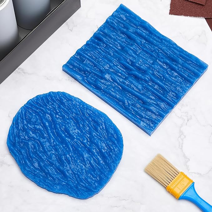 2 Pcs 6" x 7" Concrete Stamps Mats Set Decorative Concrete Stamps Molds Concrete Stamping Tools Stone Texture Stamp Kit Concrete Cement Countertop DIY Projects