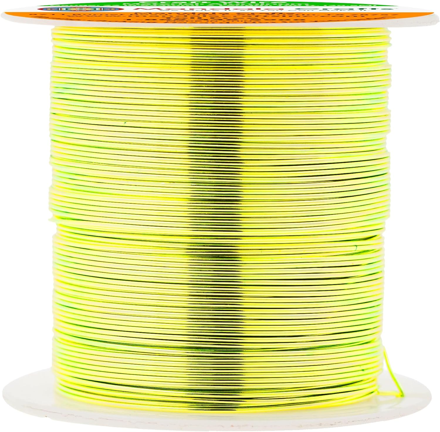 Mandala Crafts 22 Gauge Anodized Aluminum Craft Wire for Jewelry Making - 100 FT Colored Flexible Yellow Green Wire - Bendable for Bonsai Armature Crafting Sculpting - Crafty Corner