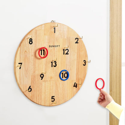 SUNGIFT Hook Ring Toss Game for Adults & Kids - Yard Hooky Ring Tossing Games - Hookie Wall Game Indoor & Outdoor Family Fun - Home, Party, Office, Camping & Backyard Games