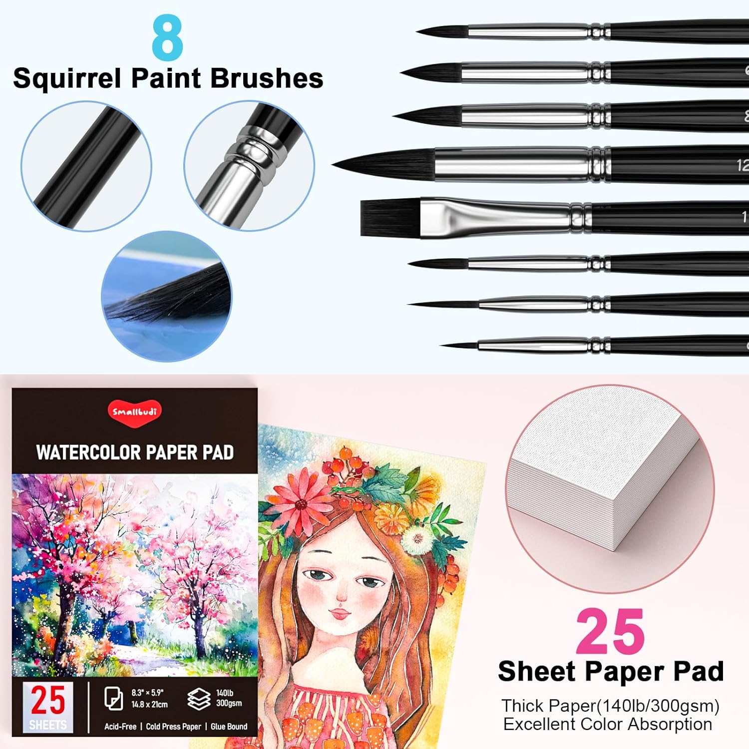 Watercolor Paint Set 168 Colors Including Metallic, Watercolor Kit with Case, Watercolor Paper, Paint Brushes, Palette and Accessories, Water Color Art Supplies Gift for Adults Kids Artists - Crafty Corner
