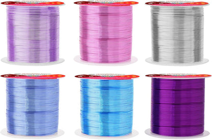 Mandala Crafts 20 Gauge Anodized Aluminum Craft Wire for Jewelry Making - 450 FT Colored Flexible Silver Lavender Purple Pink Ice Blue Turquoise Wire - Bendable for Bonsai Armature Crafting Sculpting - Crafty Corner