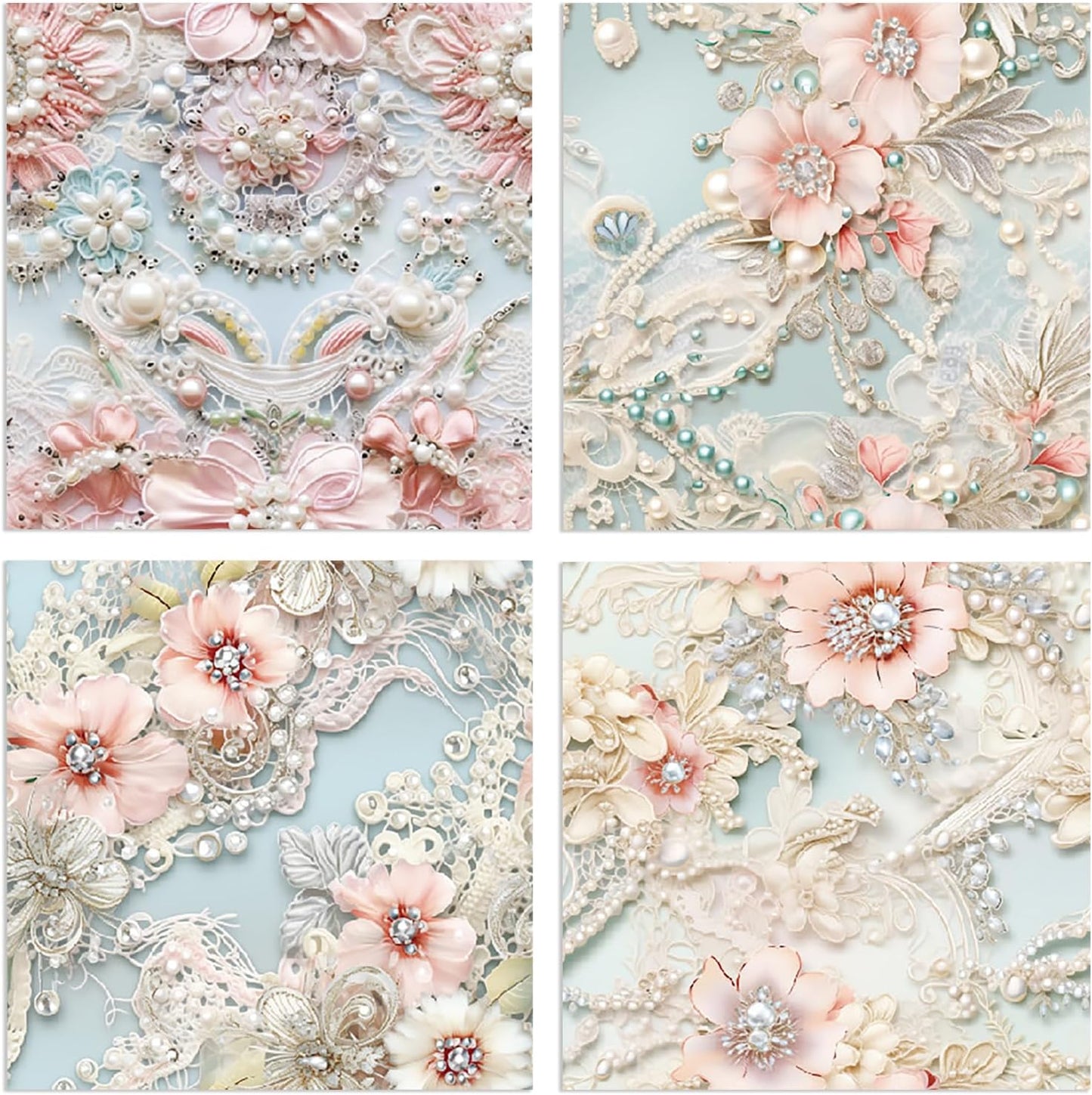 Scrapbook Paper 6X6, Card Making Supplies, Single-Sided Cardstock Paper Pads, Decorative Craft Paper, Pearlescent Bloom Pattern Paper Pack, Decopodge Papers, Scrapbooking junk journal Supplies-24 PCS - Crafty Corner