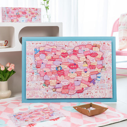 MOMIBOOK Puzzles for Adults 1000 Pieces Jigsaw Puzzles of This Little Thing Called Love, Painting Image Challenging Hard Impossible Hard Puzzle Unique Funny Christmas Valentine's Birthday Gifts