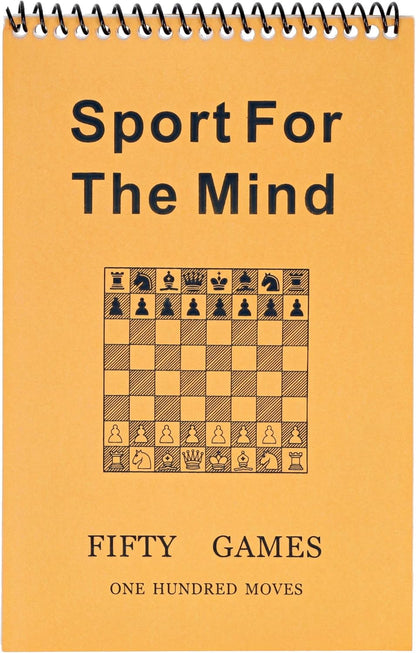 WE Games Ultimate Chessplayer's Scorebook - Spiral Bound & Paperback Chess Notation Book with 50 Games & 100 Moves, Ideal Chess Score Sheets for Clubs & Tournaments