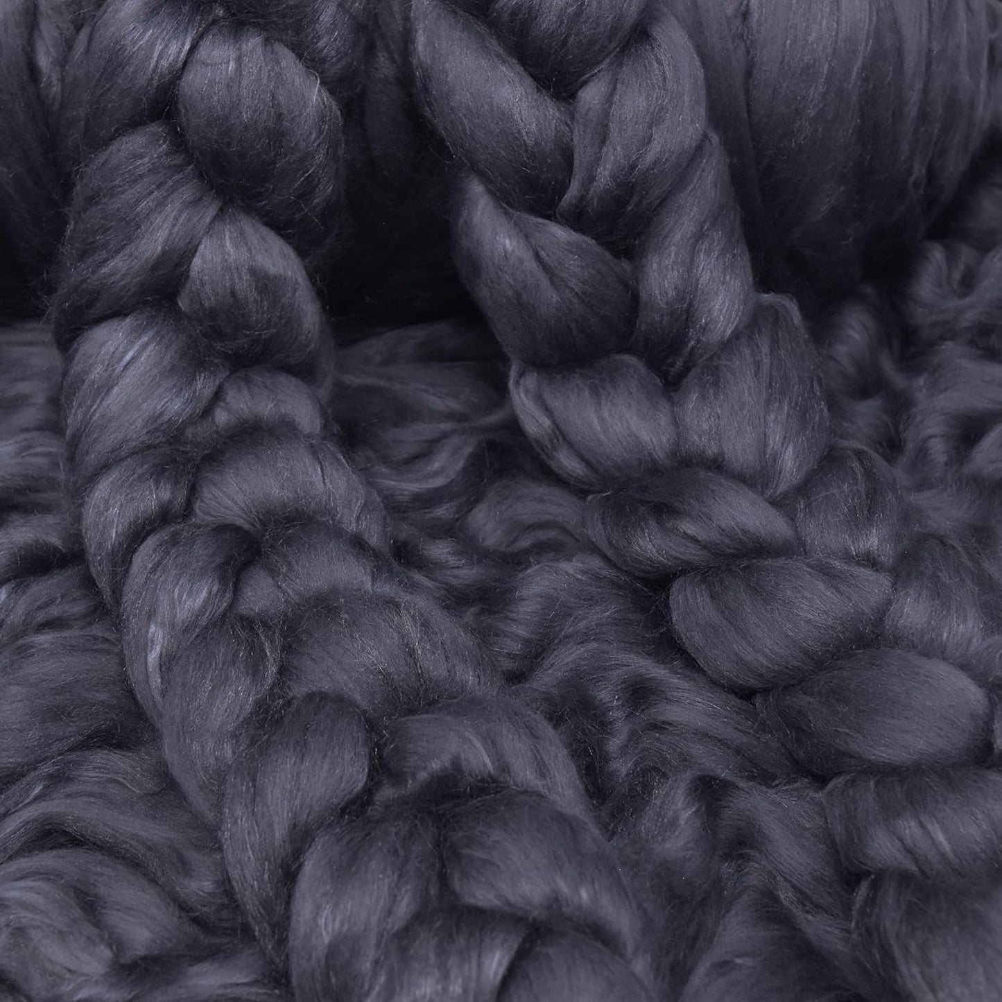 Merino Silk Luxe Tonal Designer Blend. Superfine Merino, Mulberry Silk, Tussah Silk. Top Roving for Spinning or Felting. Moon Shadow 1oz