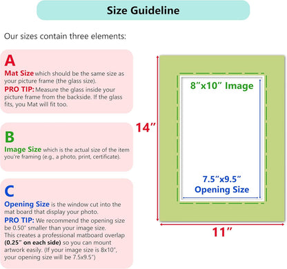 Poster Master Warm White Matboard – 4-Ply Acid-Free Picture Mat Board with 45° Beveled Cut, Made in USA, Custom Cut to Any Size, 1/16" Thickness for Framing & Displays