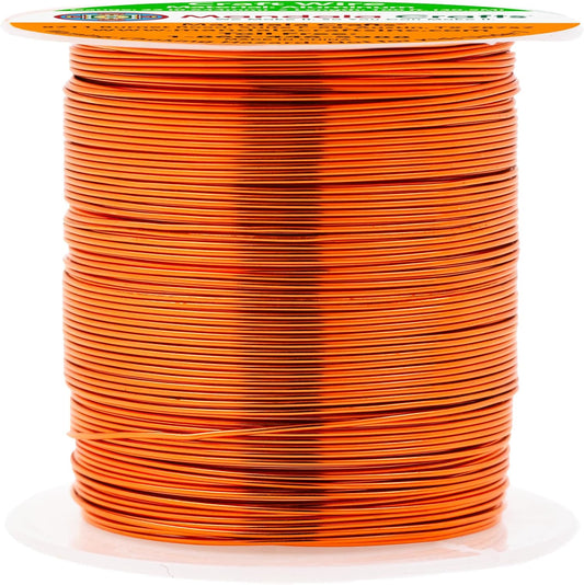 Mandala Crafts 22 Gauge Anodized Aluminum Craft Wire for Jewelry Making - 100 FT Colored Flexible Burnt Orange Wire - Bendable for Bonsai Armature Crafting Sculpting - Crafty Corner
