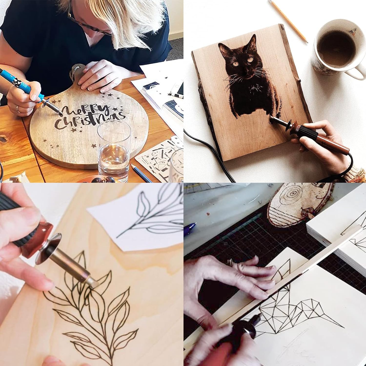 BEZALEL 112Pcs Wood Burning Tips - Pyrography Wood Burning Kit Includes Wood Burning Tips Only Wood Burning Letters Wood Burning Stencils and Patterns for Embossing Carving DIY Adults Crafts Beginners - Crafty Corner