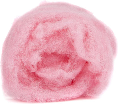 Desert Breeze Distributing Maori Wool Carded Batting, 100% Natural New Zealand Wool Made by DHG in Italy for Needle Felting, 3.5 OZ, 27 Micron, Color Bubblegum Pink
