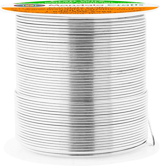 Mandala Crafts 22 Gauge Anodized Aluminum Craft Wire for Jewelry Making - 100 FT Colored Flexible Silver Tone Wire - Bendable for Bonsai Armature Crafting Sculpting - Crafty Corner