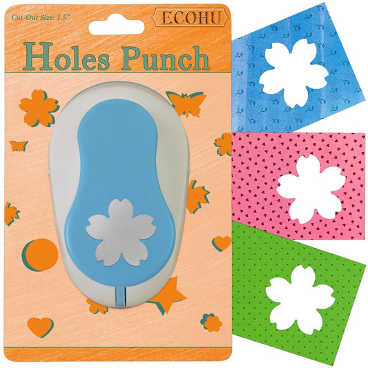 Flower Hole Punch for Paper Crafts, 1.5-Inch Across, Cherry Blossoms Punch Cutter, Lever Punch, Flower Shape for Card Making, Scrapbooking, DIY Arts - Crafty Corner