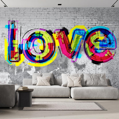 wall26 Colorful Graffiti Large Wall Mural, Removable Peel and Stick Wallpaper, Home Decor - 108x168 inches
