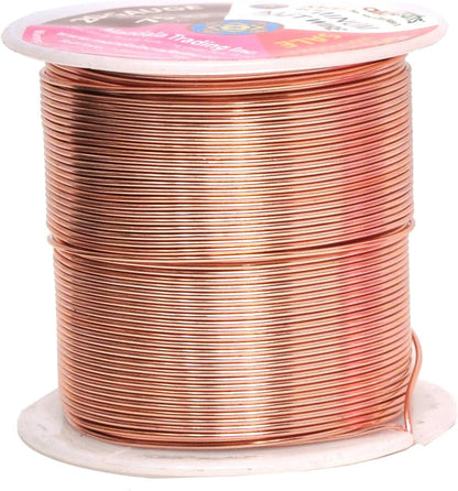 Mandala Crafts 20 Gauge Anodized Aluminum Craft Wire for Jewelry Making - 450 FT Colored Flexible Silver Copper True Blue Pink Ice Blue Green Wire - Bendable for Bonsai Armature Crafting Sculpting - Crafty Corner