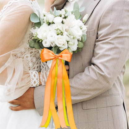 1-1/2 Inch Orange Satin Ribbons for Crafts, 6 Rolls Single-Faced Orange Assorted Ribbons for Gift Wrapping Flower Bouquet Wedding Invitations Bridal Shower Hair Bows Garland Party Decor - Crafty Corner