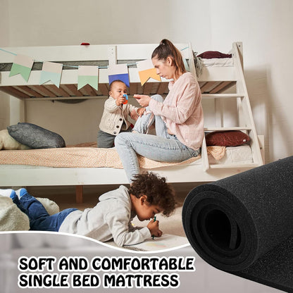 Amylove Polyurethane Foam 24" x 72" High Density Cushion Upholstery Foam Sheet for Seat Replacement DIY Projects Chairs Headboards Sofas Home(1/2" x 24" x 72",Black)