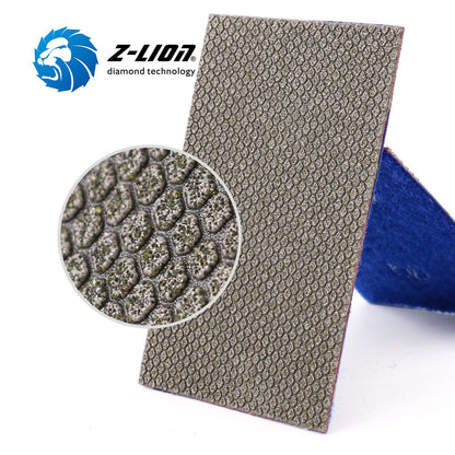 Z-Lion Diamond Abrasive Paper Sheets 60 Grit Diamond Sandpaper Nylon Back for Grinding Stone Glass Ceramic(1 Pcs)