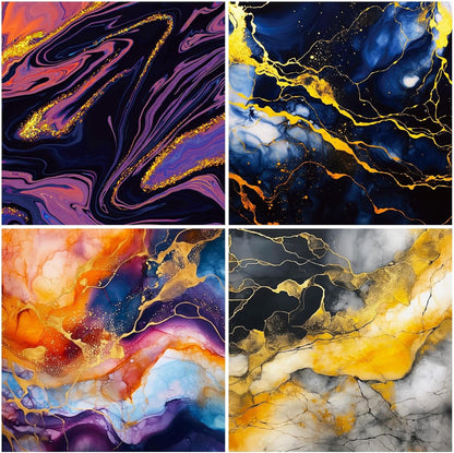 Marbled Scrapbook Paper Pad Color Marbled Patterned Paper 6×6,24 Sheets Single-Sided Scrapbooking CardStock Papers Pad for Holiday Cardmaking DIY Origami Journaling. - Crafty Corner