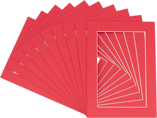 11x14 Mat for 8.5x11 Photo - Precut Deep Red Picture Matboard for Frames Measuring 11 x 14 Inches - Bevel Cut Matte to Display Art Measuring 8.5 x 11 Inches - Acid Free Pack of 25 MATS