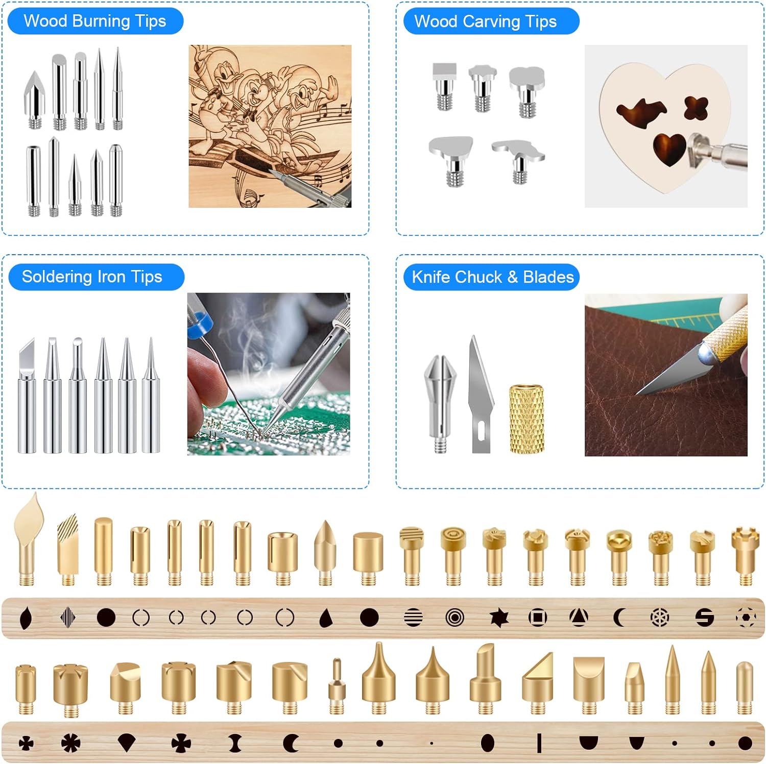 116pcs Wood Burning Kit, Professional Wood Burning Tool with Soldering, DIY Creative Tools Adjustable Temperature 220~480℃ Wood Burner Soldering Pen for Embossing/Carving/Soldering & Pyrography - Crafty Corner