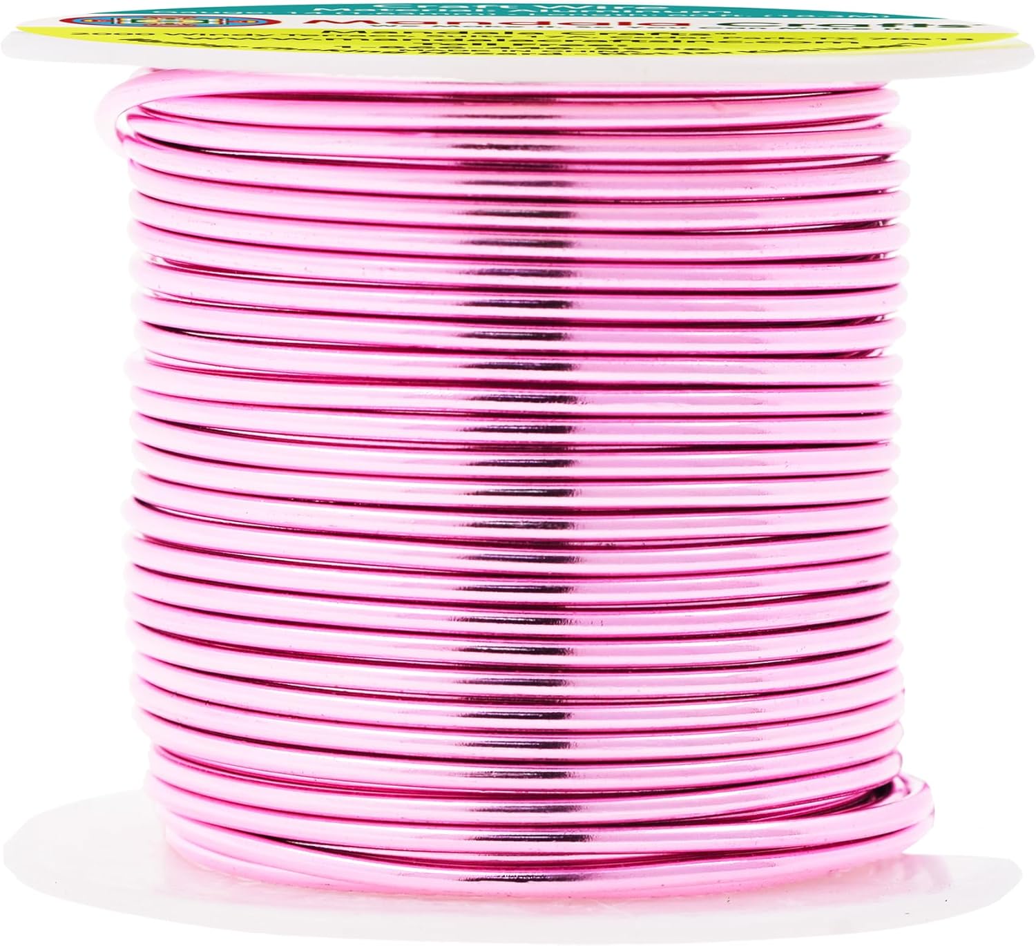 Mandala Crafts 14 Gauge Anodized Aluminum Craft Wire for Jewelry Making - 60 FT Colored Flexible Pink Wire - Bendable for Bonsai Armature Crafting Sculpting - Crafty Corner