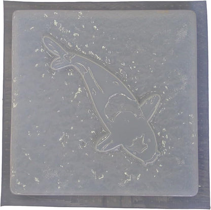 Square Koi Fish Plastic Craft Mold use with Concrete or Cement for Making Stepping Stones 1120